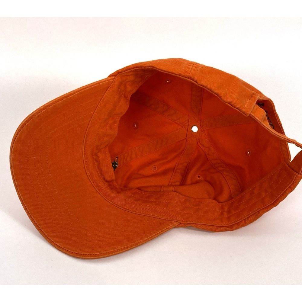 Polo Ralph Lauren Hat Cap Orange Strap Back Green Pony Embroidered One Size Dad - Picture 6 of 8
